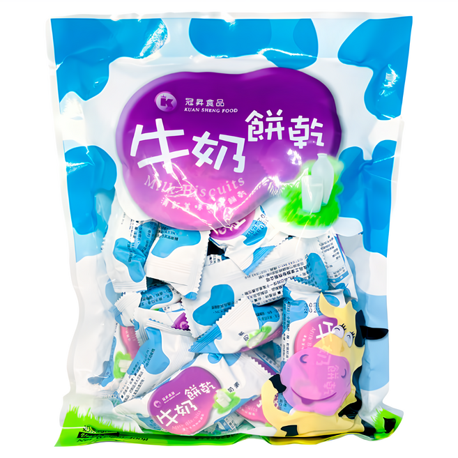 冠昇食品 牛奶餅乾, 350g, 1袋