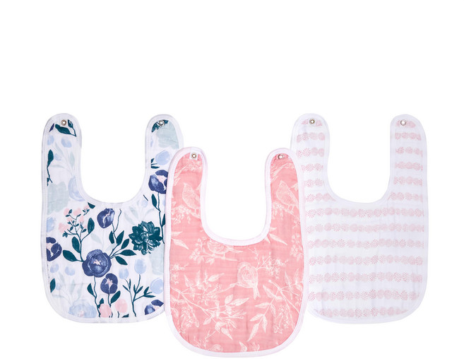 aden anais 經典圍兜 3入, 花開四季, 3件, 1組