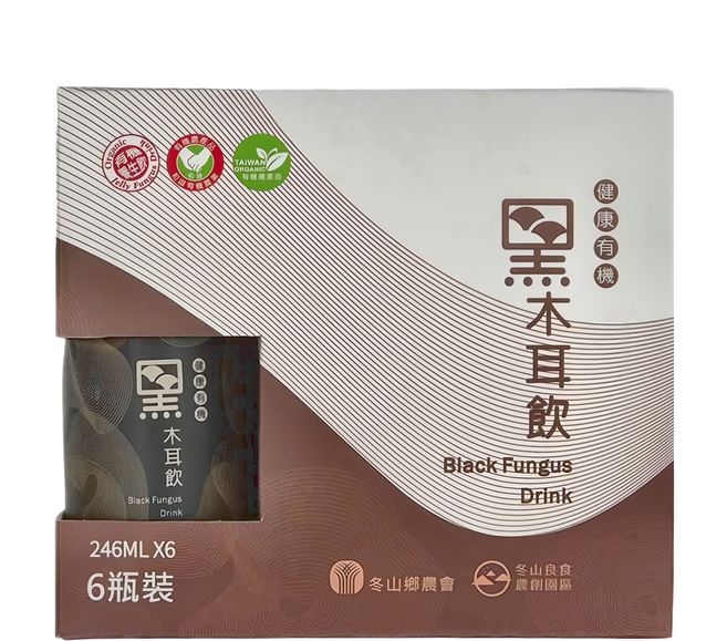 有機黑木耳飲禮盒 6瓶, 1.476L