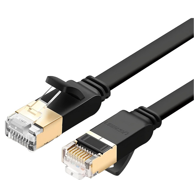 UGREEN 綠聯 CAT7 網路線 FLAT版, 5m, 黑色, 1條