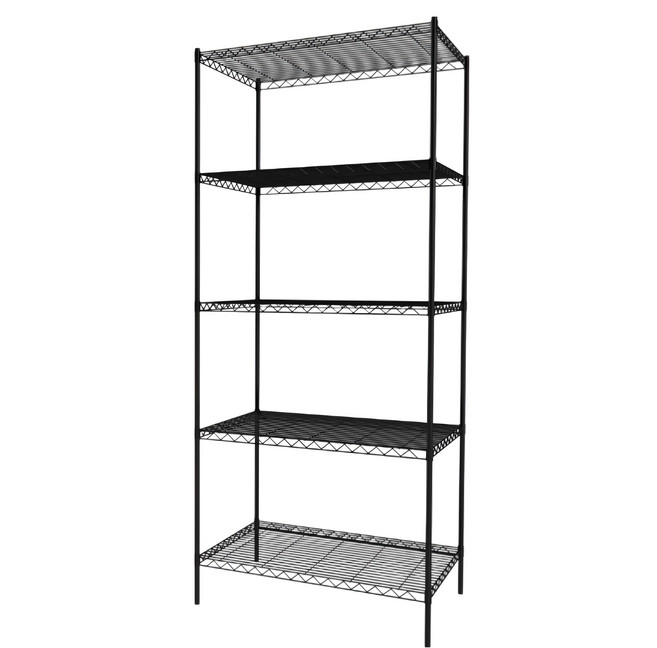 KI WISH 居家生活 輕型五層架, 黑色, 5層