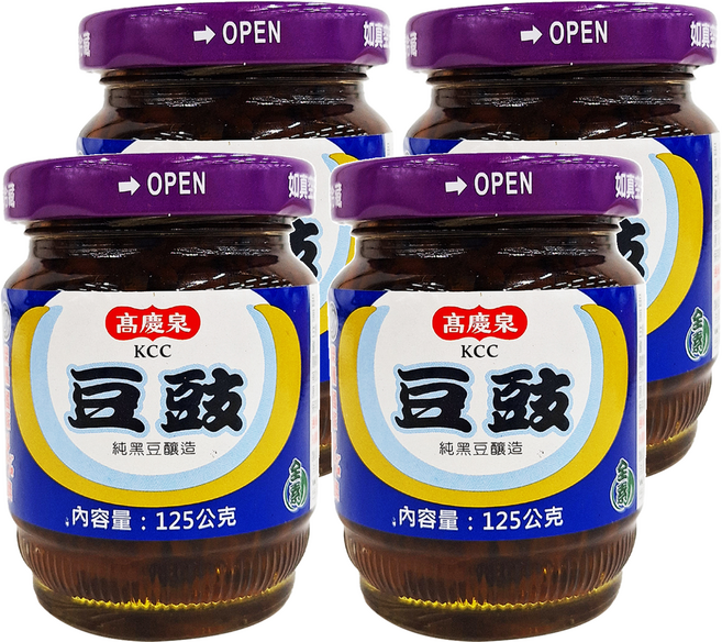 高慶泉 素食豆豉 純黑豆釀造, 125g, 4罐