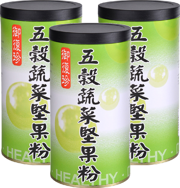 御復珍 五榖蔬菜堅果粉 無添加糖 純素食, 600g, 3罐