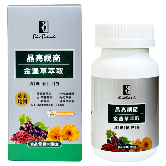 BioBank 大金宏醫 晶亮視窗 金盞草萃取, 30顆, 15g, 1瓶