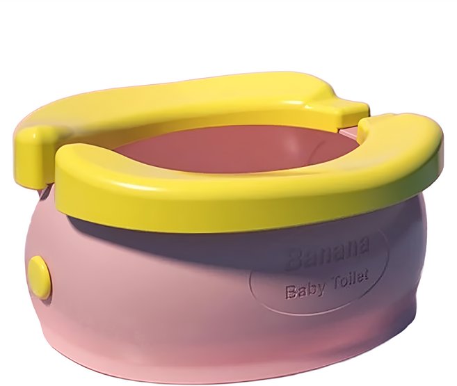 Vanibaby 外出折疊坐便器 送20個清潔袋 香蕉馬桶, 粉色