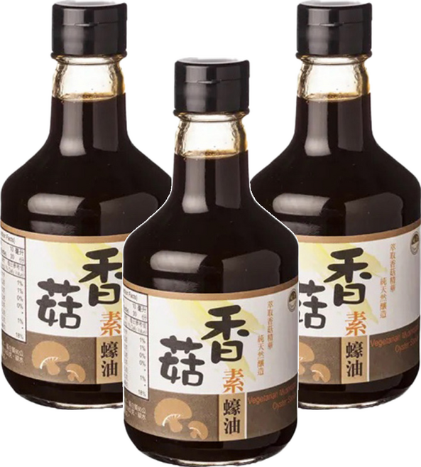 菇王 香菇素蠔油, 300ml, 3瓶