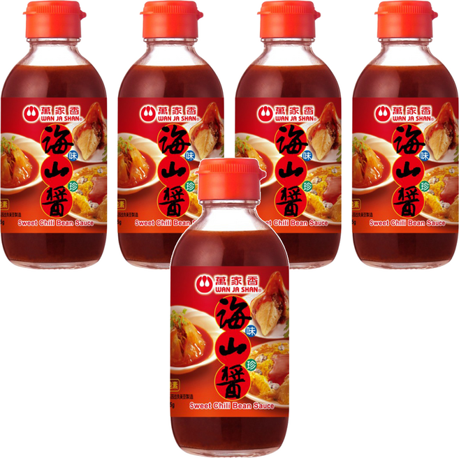 萬家香 海山醬 非基因改造黃豆製成 古早美味, 225g, 5瓶