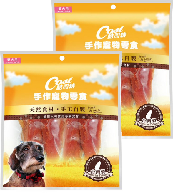 Cost 酷司特 犬用 寵物零食 D30-20, 雞胸肉片, 2袋