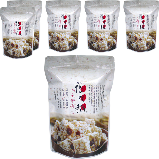 鴨間稻 手工米香 原味白米, 120g, 6包