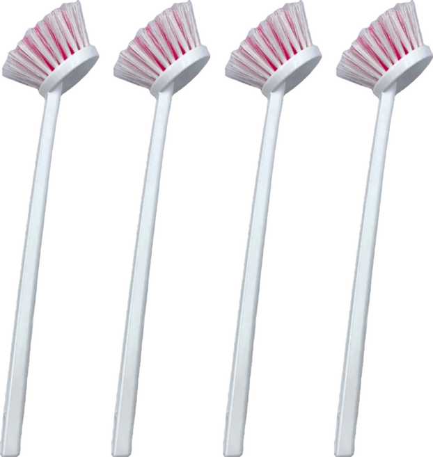 Easy Cleaning Solution 潔田屋 Life+超群馬桶刷 LF321 輕鬆清潔馬桶死角 保持浴室潔淨, 白色, 4支