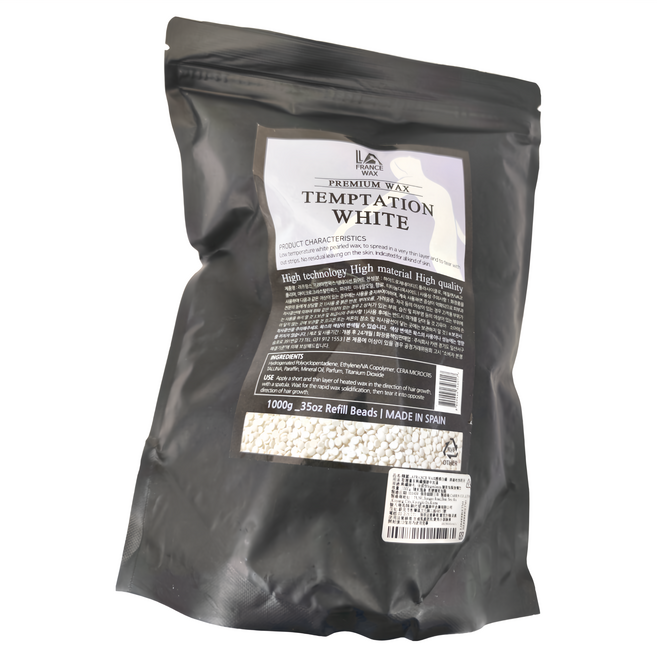 LA FRANCE WAX 誘惑白蠟 熱蠟除毛 脫毛蜜蠟 熱蠟豆, 1kg, 1包
