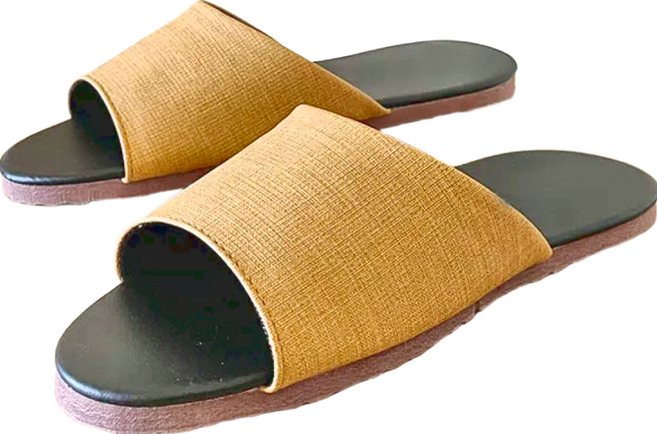 TAIWAN SLIPPER 台灣犀利趴 純色 皮質室內拖鞋, 日曜橘, 2雙