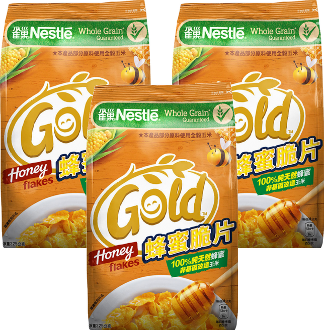 Nestle 雀巢 Honey Gold 蜂蜜脆片 早餐脆片, 225g, 3包