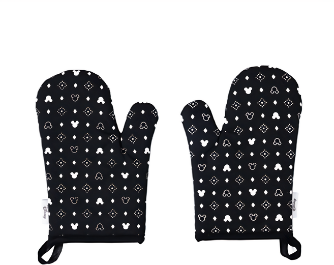 MEYER 美亞 迪士尼經典黑白系列 隔熱手套組 26x18CM 棉材質, 黑色, 1組