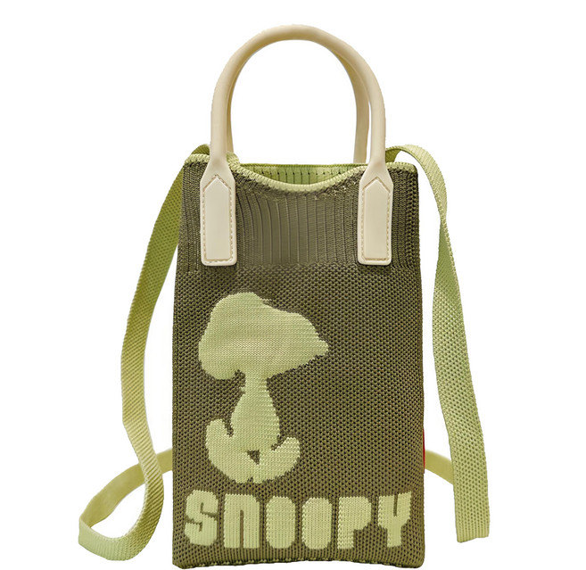 ROOTOTE Snoopy 斜背手提2WAY袋, 綠色