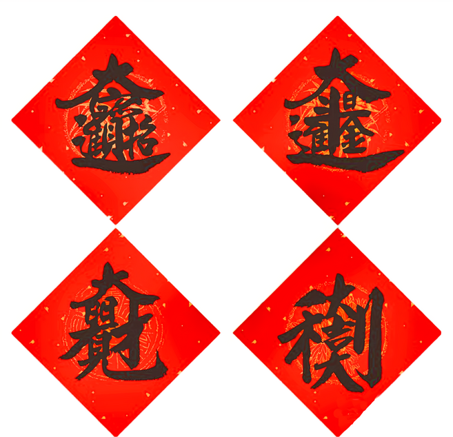 財神小舖 大運日進財 必貼小春聯 含開光 16.5 x 16.5cm 四款, 大運日進財 必貼