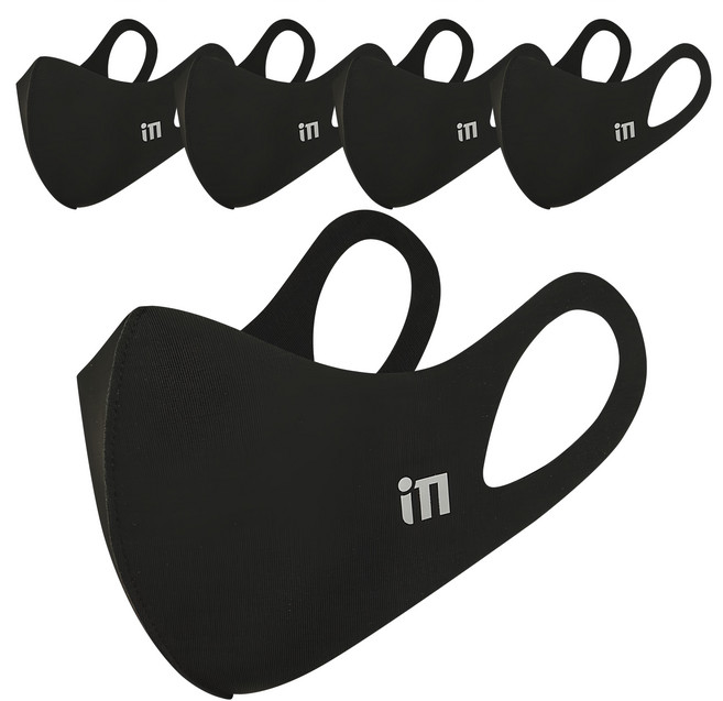 IM MASK 涼感口罩, 黑色, 5片