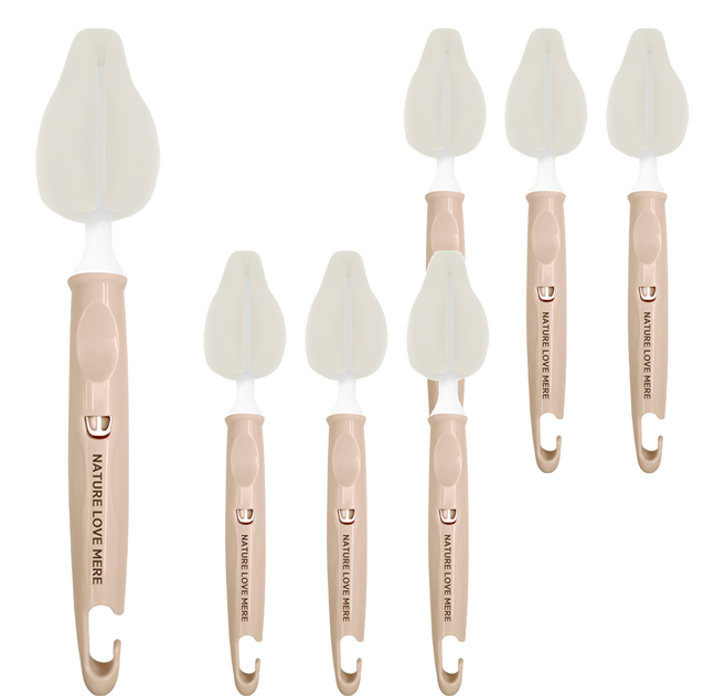 NATURE LOVE MERE 奶瓶/奶嘴清潔刷, 淺棕色, 7支