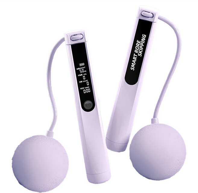 好拾選物 運動健身智能計數跳繩/卡路里計算/語音播報/TYPEC充電 三用款, 紫色, 1組