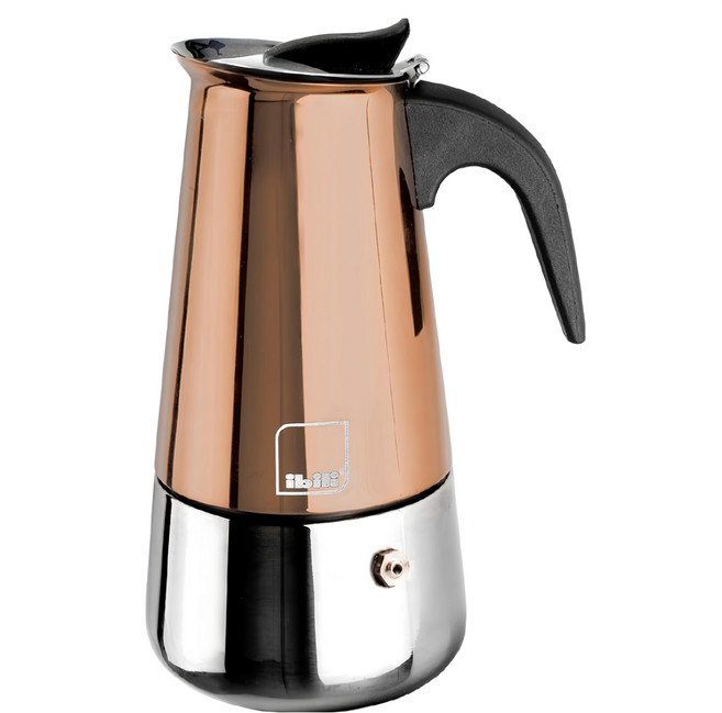 ibili 不鏽鋼摩卡壺 6杯, 香檳金, 1個