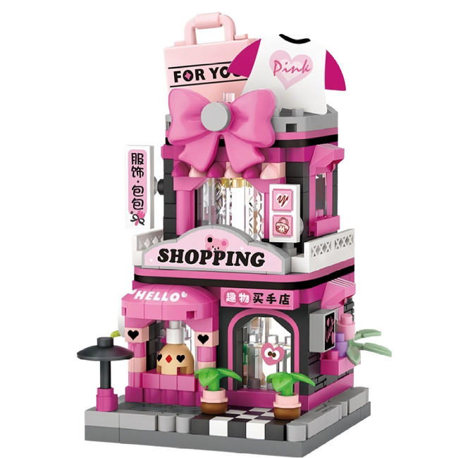 LoZ 微型迷你積木, 買手店 粉色, 1個