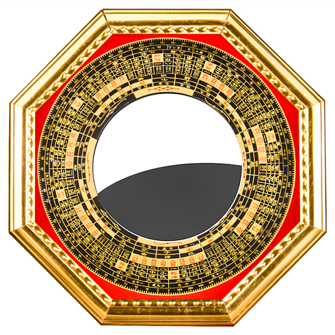 財神小舖 鎮宅轉運八卦凸鏡(小)-12cm 提升運勢 鎮宅光明, 金色, 1個