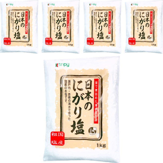 Kanpy 加藤產業 加藤海鹽, 1kg, 5包