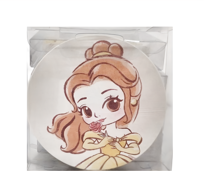收納王妃 豆卡硬式珪藻土杯墊 2入, 美女與野獸, 1組