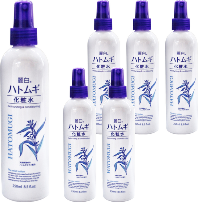 KUMANO 熊野油脂 麗白 薏仁化妝水噴霧 031319, 250ml, 6瓶