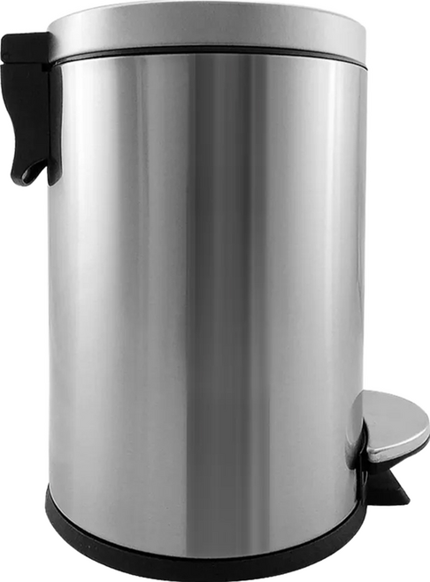H&K 家居 靜悅緩降踏式垃圾桶 5L 砂鋼色 不鏽鋼桶身