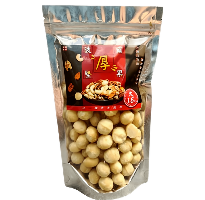 品鮮生活 波霸堅果特大原味夏威夷果, 1包, 300g