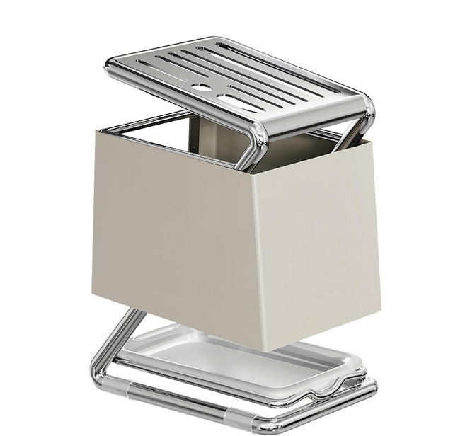 SUNORO 奶油風廚房斜插式刀架 刀具收納架, 奶白色, 1組