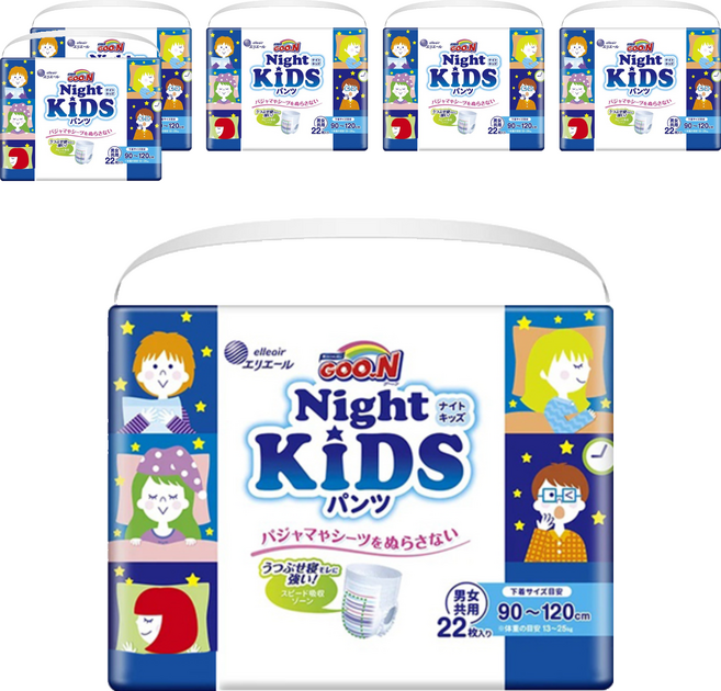 GOO.N 大王 YA晚褲/尿布 13~25kg, KIDS, 132片