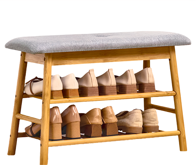 竹製換鞋椅 63 x 44 x 27cm 70CM寬, 1個