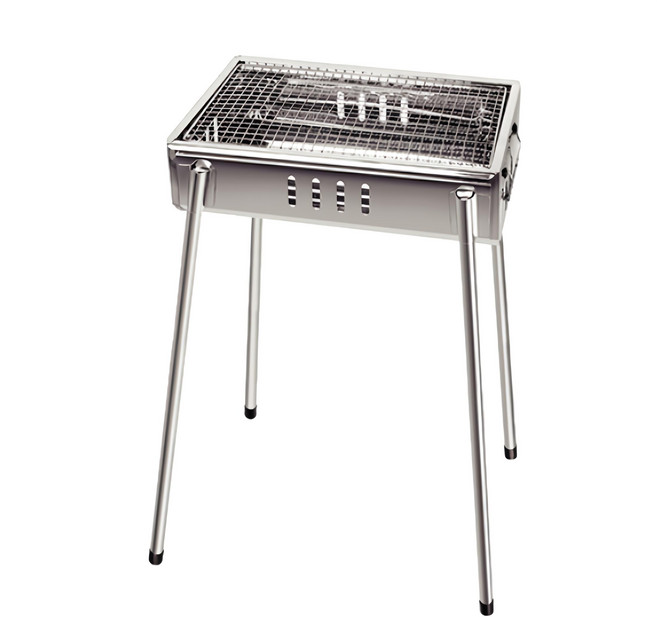 點秋香 夏威夷450不鏽鋼碳烤爐 兩邊把手設計 輕松組裝 收納方便 可重複使用, 1個