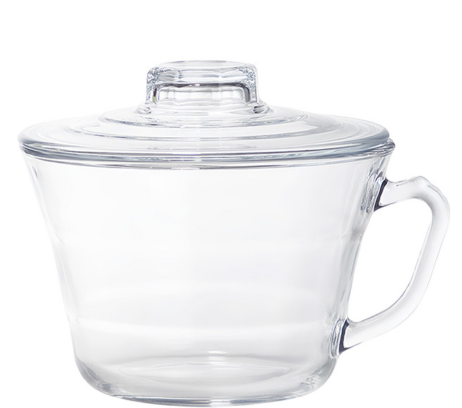 Glasslock 格拉氏洛克 強化玻璃可微波泡麵碗 附蓋 900ml, 1個, 透明色