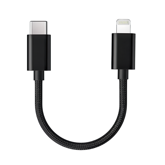 FIIO 飛傲 Type-C轉Lightning轉接線, 黑色, 1個