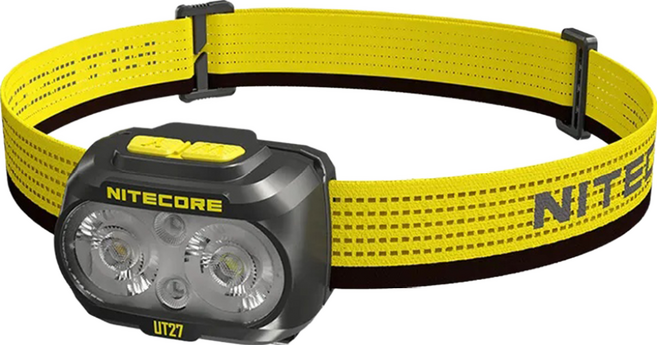 NITECORE 奈特科爾 UT27 PRO 2024新版 800流明 168m 三光源雙色溫 聚泛光 照明 破霧 定位 越野 相容AAA電池 全能輕量頭燈, 1個, 黑色