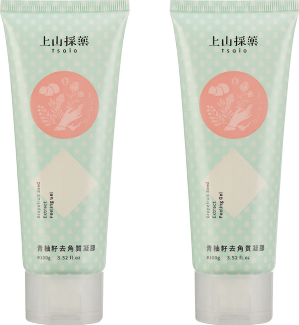 tsaio 上山採藥 青柚籽去角質凝膠 100g 溫和不刺激 親水性佳, 2條