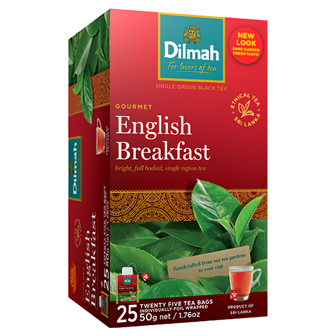 Dilmah 帝瑪 英國早餐紅茶, 2g, 25包, 1盒