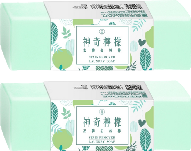 SOAPBERRY 古寶無患子 檸檬衣物去污棒 活氧亮白/檸檬萃取/植物油和無患子萃取, 150g, 2個