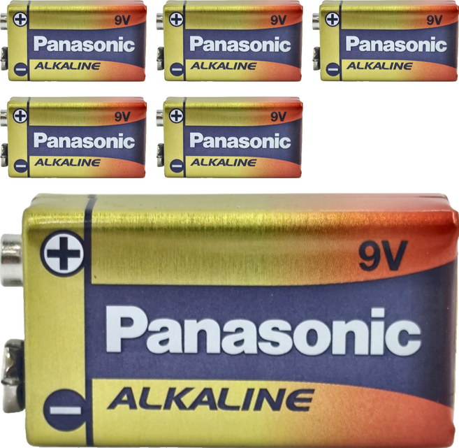Panasonic 台灣公司貨 鹼性電池 9V, 6個, 1入