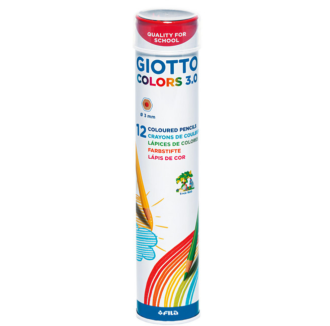 GIOTTO 3.0色鉛筆, 12色, 1桶