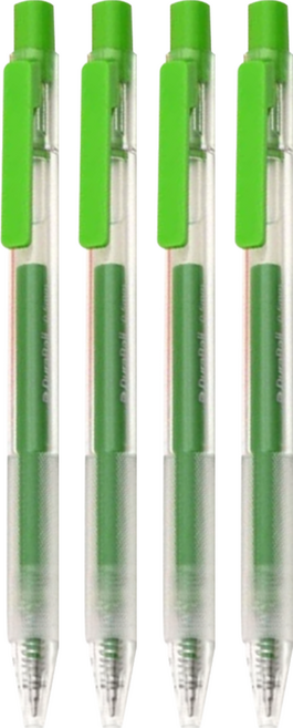 KaCO 速乾彩虹中性筆 0.5mm, 草綠色, 4支