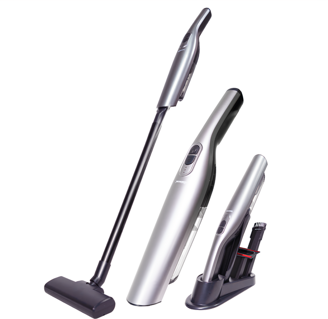 ANBORTEH 安伯特 直立旋風無線吸塵器 452 x 75 x 77mm 657g 原廠保固, ABT-D002, 銀色 + 黑色