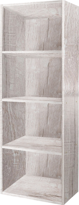 USEFUL DESIGN 悠室屋 木紋空櫃 灰橡色 學生書櫃 辦公室收納置物櫃, 4層