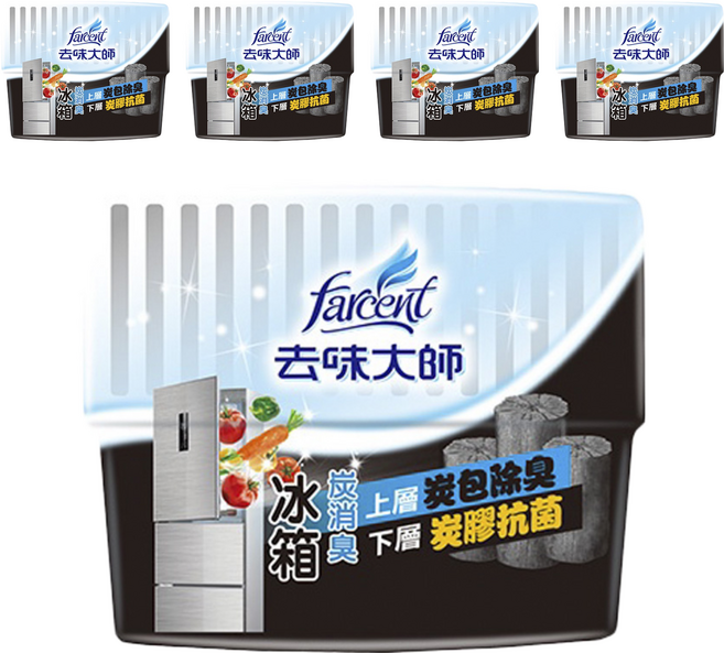 Farcent 花仙子 去味大師 冰箱炭消臭 備長炭, 150g, 5個