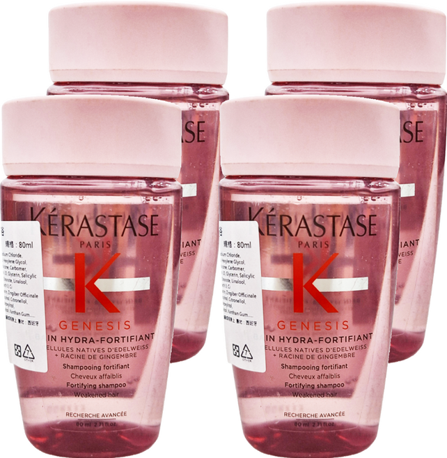 KERASTASE 巴黎卡詩 粉漾芯生髮浴洗髮精 清爽型, 80ml, 4瓶