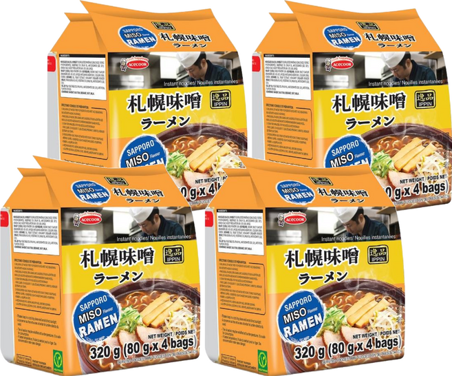 AceCOOK IPPIN 逸品 日式泡麵 札幌味噌風味 80g, 16包