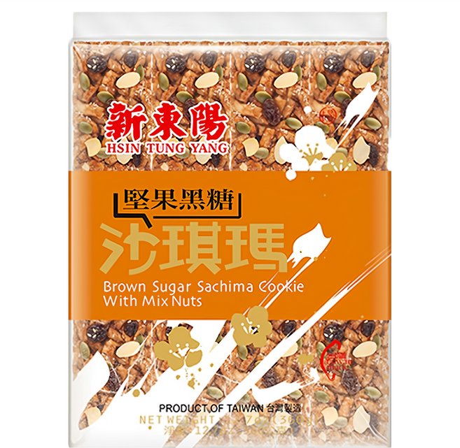 新東陽 堅果黑糖沙琪瑪, 360g, 1袋